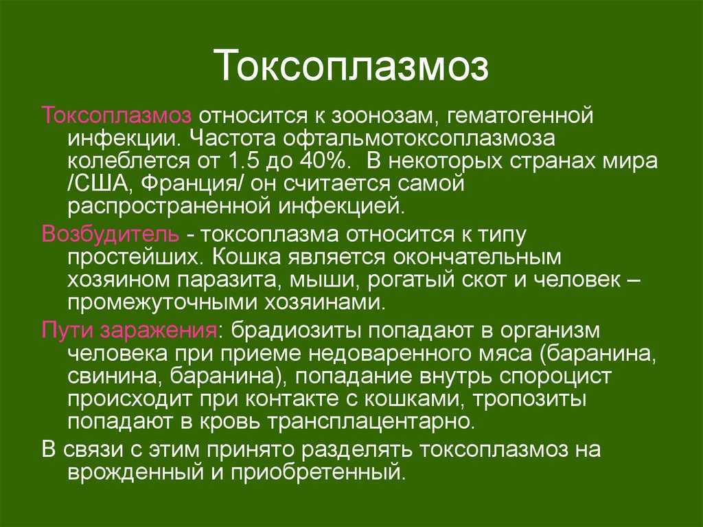 Токсоплазмоз - симптомы болезни, профилактика и лечение токсоплазмоза, причины заболевания и его диагностика на eurolab