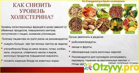 Особенности диеты при повышенном холестерине в крови, меню