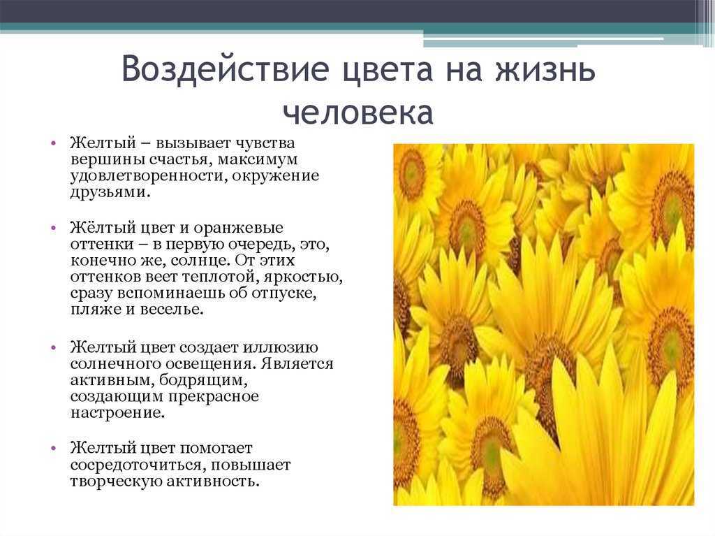 Что означает желтый цвет в психологии?
