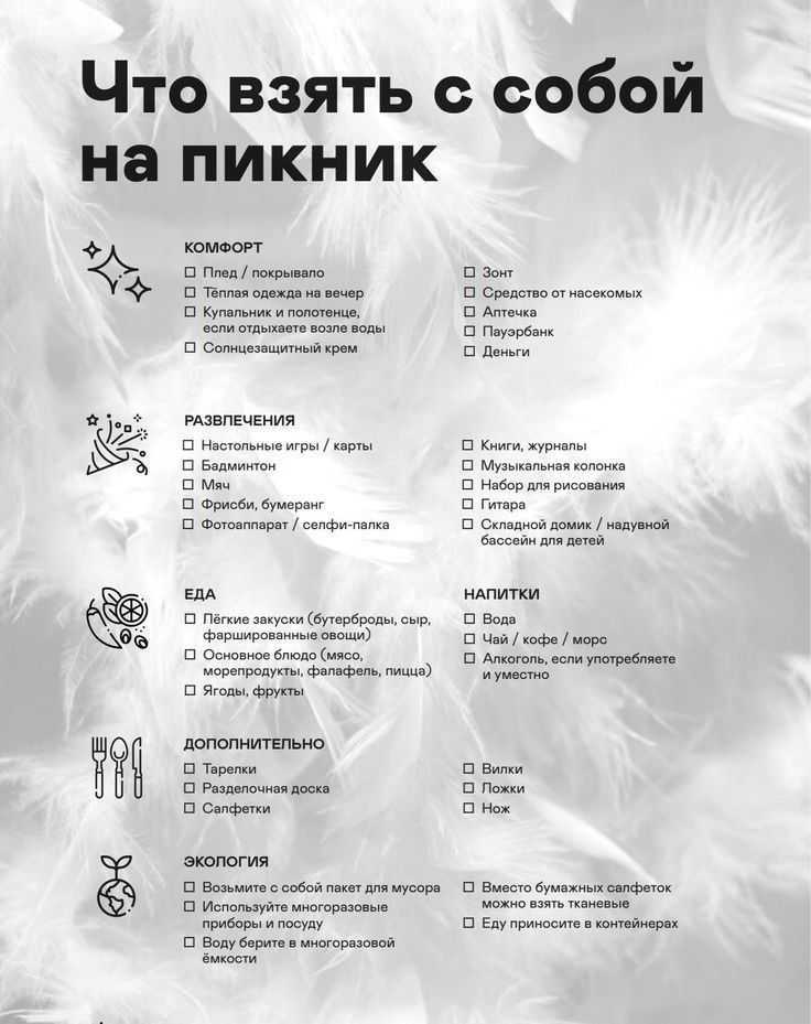 Что взять с собой на пикник: список из еды летом и весной