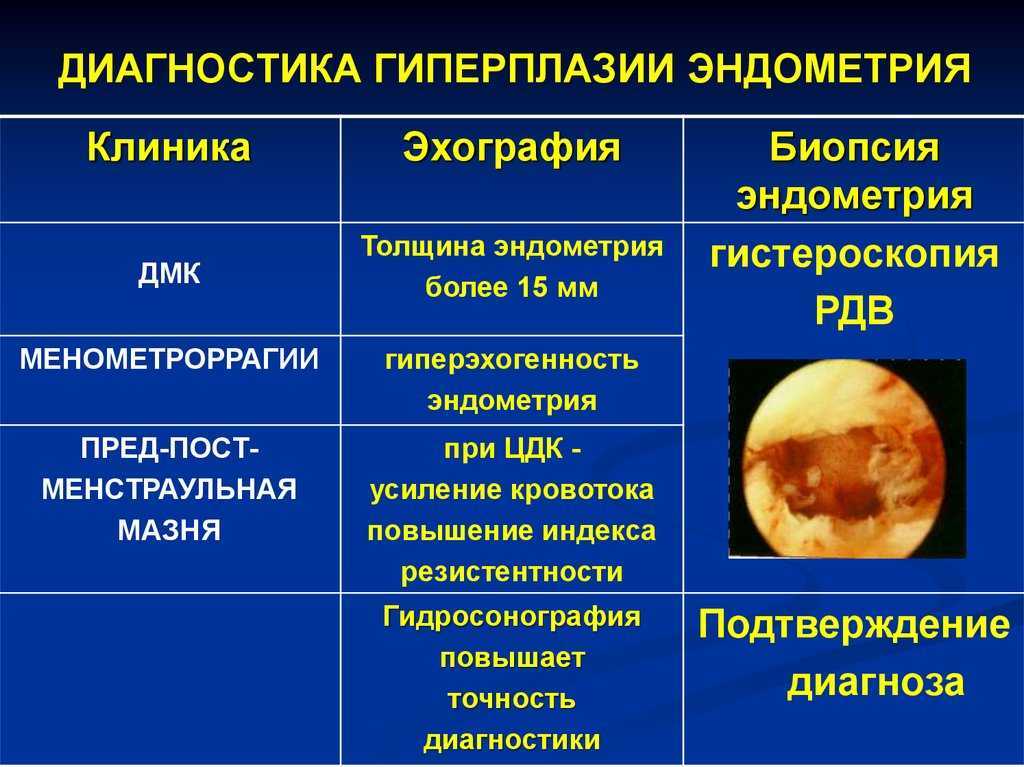 Патологии эндометрия, полости матки и цервикального канала