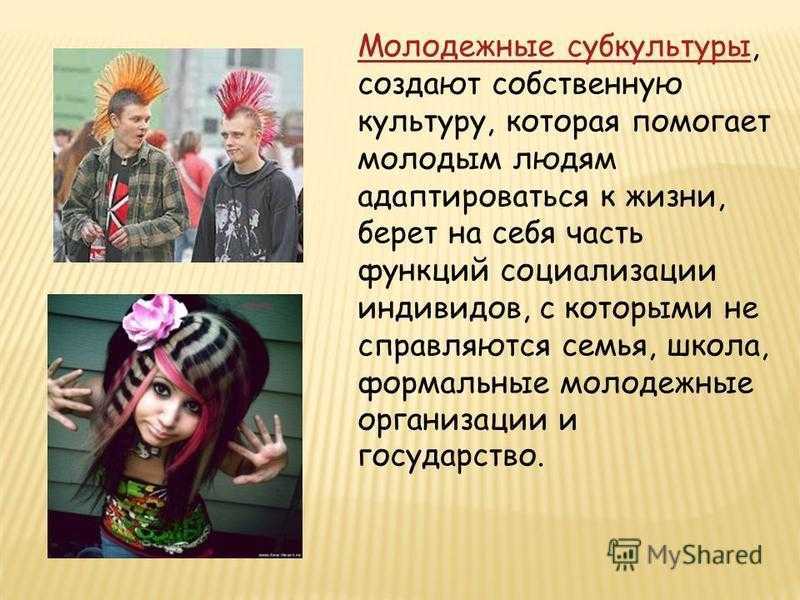 Молодежные субкультуры как источник опасности для социального и духовного здоровья молодых статья на тему