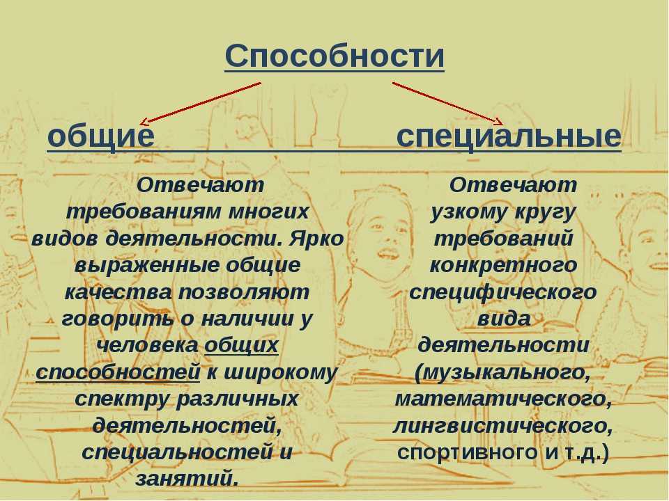 Общая характеристика способностей человека — справочник студента