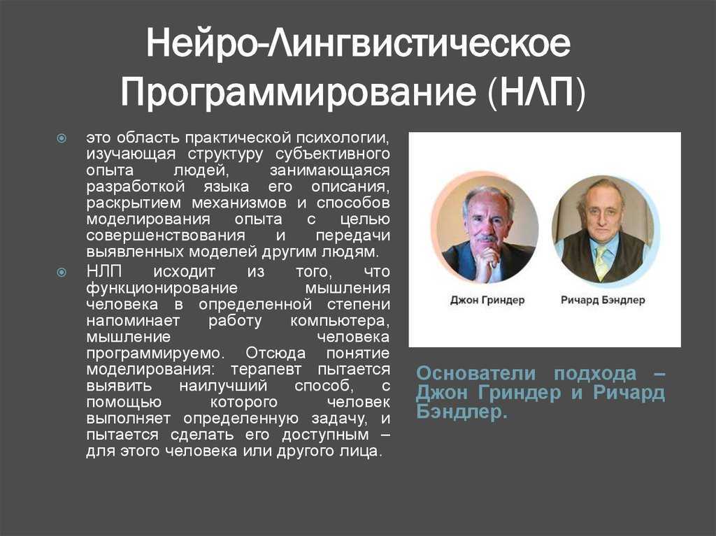 Нейролингвистическое программирование: задачи, проблемы, реферат