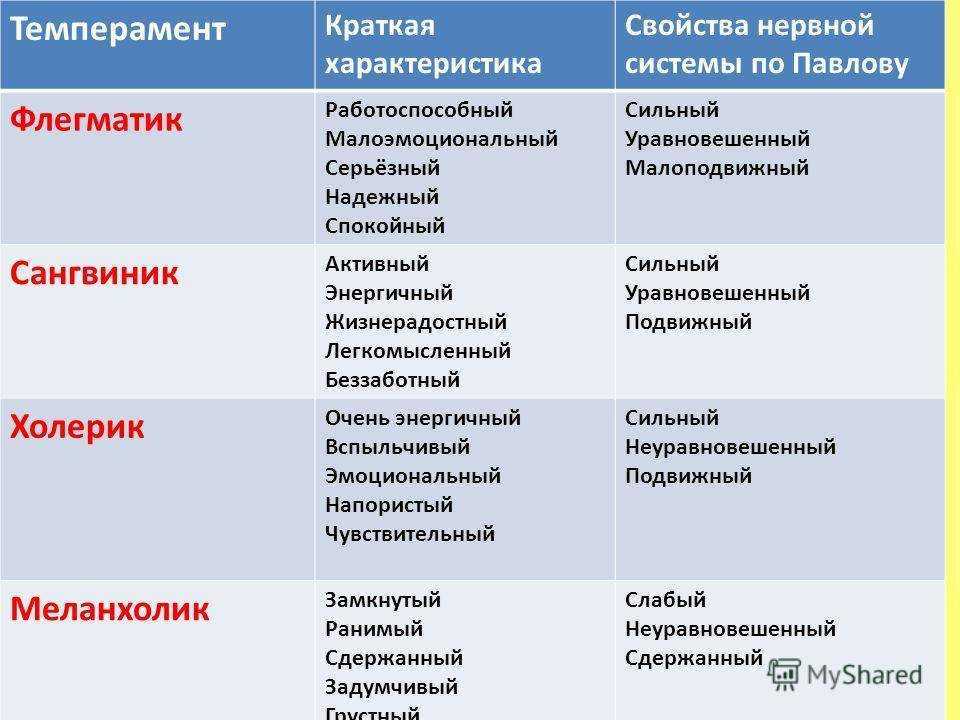 Кто вы по типу темперамента: полная характеристика и особенности по возрастам :: инфониак